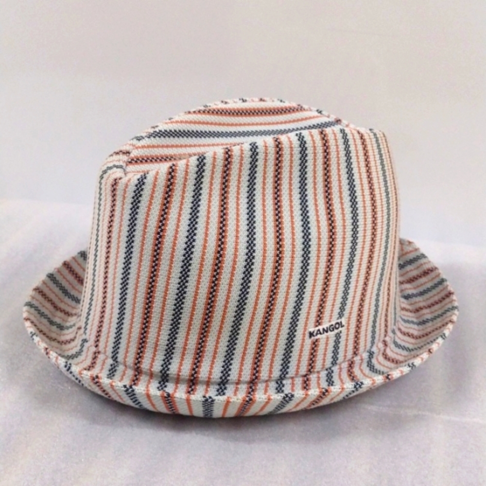 Kangol Striped Fedora Hat - Red, Blue, White